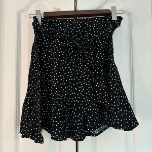 ZARA POLKA DOT FLOWY SKORT